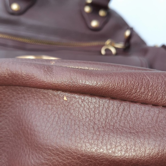 Emma Fox | Burgundy Leather Shoulder Bag - Picture 6 of 13